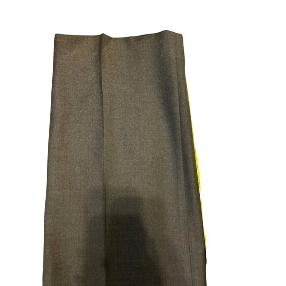 Vintage Bernard Zins Women's Dark Khaki Green Wool & Kashmir Trousers Size 8 - Picture 9 of 14